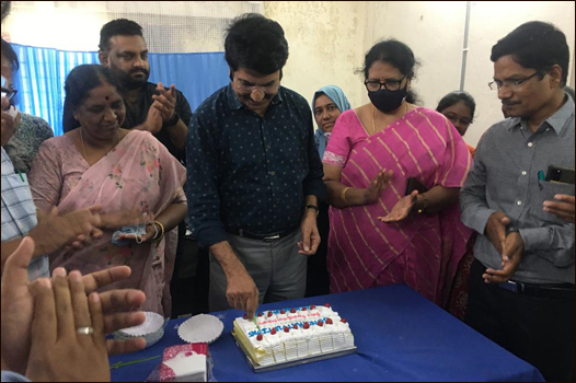 Felicitation by collegue doctors at GGH Wanparthy