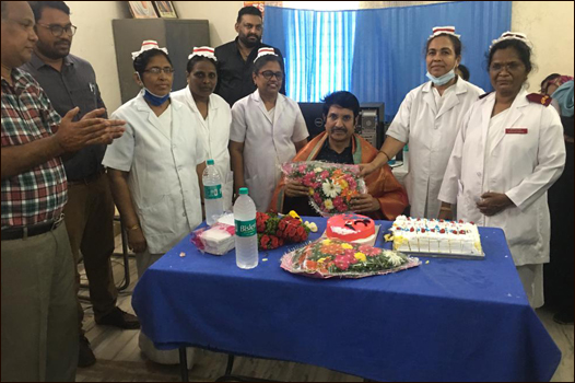 Felicitation by collegue doctors at GGH Wanparthy